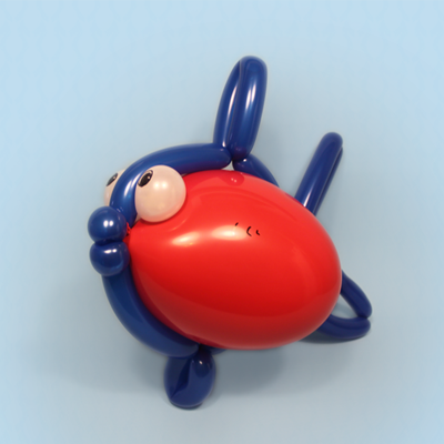 Balloon Fish in Red and Blue